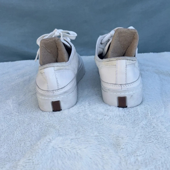 GUC AllSaints Bella White Women's Size EU 39 Leather Suede Comfort Casual Retro - Picture 5 of 9